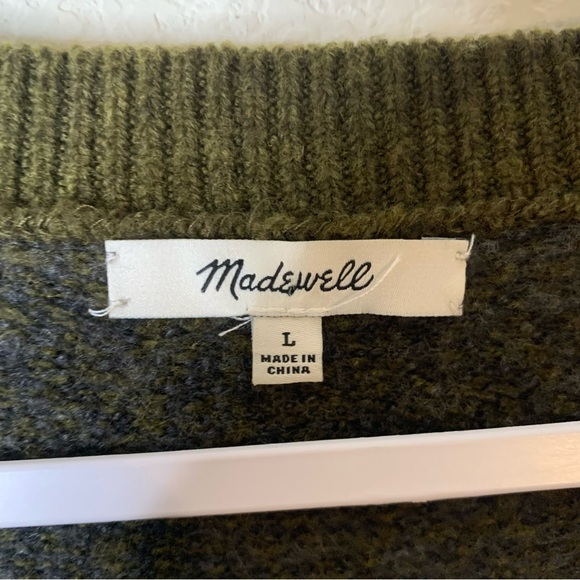 Madewell Short Kent Ex-Boyfriend Cardigan Sweater in Tonal Herringbone size L - Picture 5 of 8